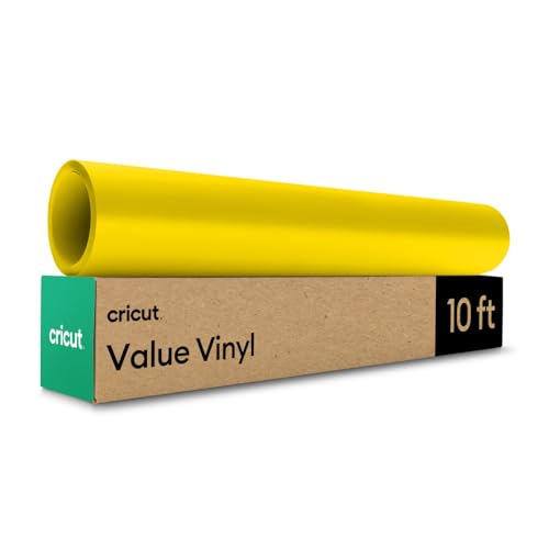 Cricut Value Permanent Vinyl, Matte Yellow (12in x 10ft Roll)