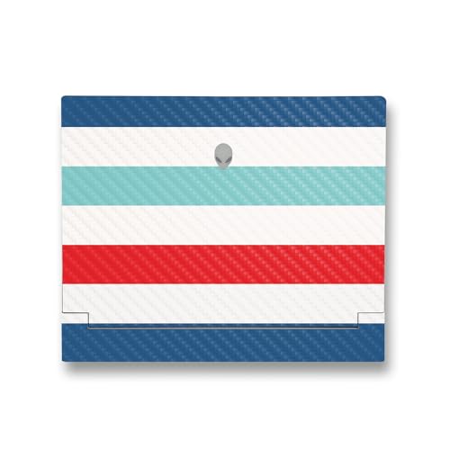 Image of MightySkins Carbon Fiber Skin Compatible With Alienware X14 R2 (2023) Full Wrap Kit - Sailor Stripes | Protective Durable Textured Carbon Fiber Finish | Easy To Apply & Change Styles | Made in the USA