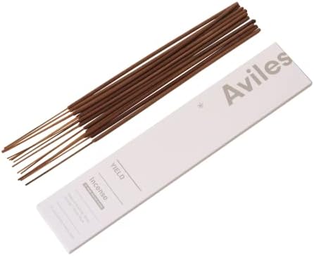 Yield Aviles Incense Sticks - Jasmine, Blood Orange & White Musk - Handmade, Calming Incense Stick Pack - Non Toxic Incense Made with Essential Oils - 1 Hour Burn Time - 15 Incense Sticks
