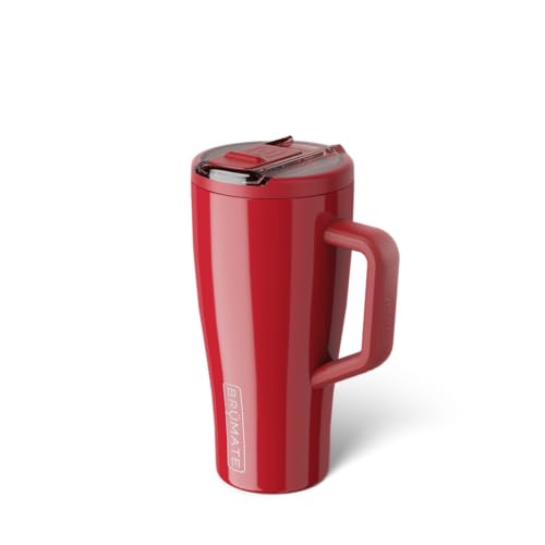 Image of BruMate Era Flip 30oz Tumbler with 100% Leakproof Covered Straw Lid | Hygienic Covered Straw | Insulated Stainless Steel Water Bottle with Handle | Cup Holder Friendly | BPA-Free (Maraschino)