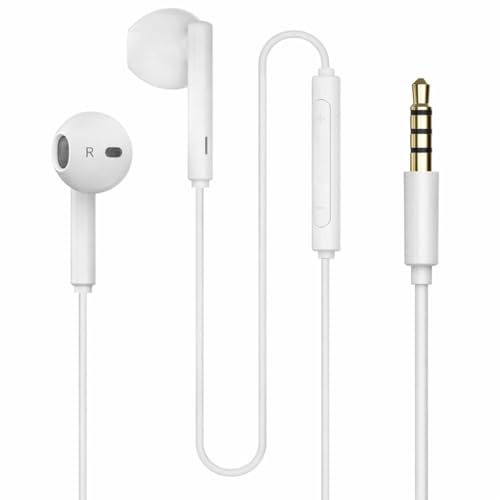 Image of 3.5mm Wired Earphones with Mic | in-Ear Headphones with 14.2mm Dynamic Driver for Apple iPhone 15 with Powerful Bass, in-Line Controls, TPE Anti-Tangle Cable (STB.NJR.1TB)