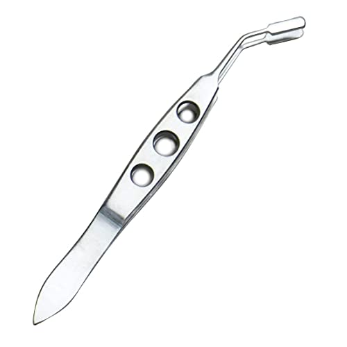 Meibomian Gland Expressor Professional Forceps Premium Stainless Steel Eyelid Massage Tweezers for Dry Eyes High Precision Tweezer Tools - Rectangle Tip
