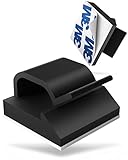 RIXOMO® Kabelhalter selbstklebend [50 Stück] - Kabelclips selbstklebend mit 3M Klebepads für eine optimale Kabelführung (Schwarz)