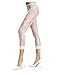 White, Std. Size (100-175 lbs) Womens Floral Lace Leggings