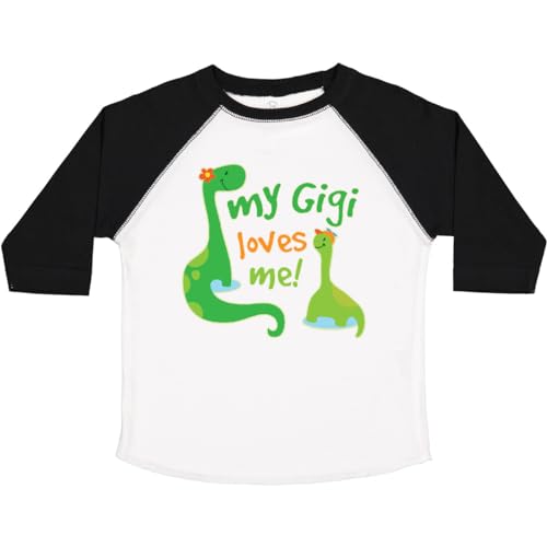 inktastic My Gigi Loves Me Grandson Dinosaur Toddler T-Shirt
