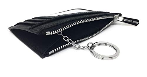 Michael Kors Jet Set Travel Small Top Zip Coin Pouch With Id Holder - Pvc Coated Twill (Black With Silver Hardware) #TOP5