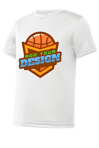 INK STITCH Youth Kids Yst350ls Custom Printing Logo Texts Photo Poly Performance Tees2