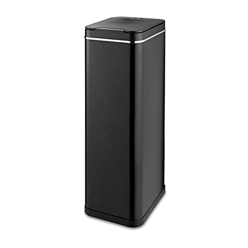 Tower T938013PM Freedom Sensor Bin with Fingerprint Proof Coated Exterior, 60 Litre Capacity, Premium Black