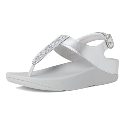 Image of FitFlop Womens Fino Crystal-Mix T-Strap Sandal
