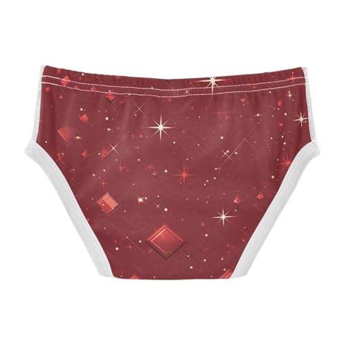 KLL Red Glitter Texture Boys Toddler Soft Briefs Breathable Children Panties2