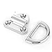 Atibin Heavy Stainless Folding Pad Eye Sail Steel D Ring Anchor Marine Deck Folding Pad Eye SUS316 8mm 5/16 Inch