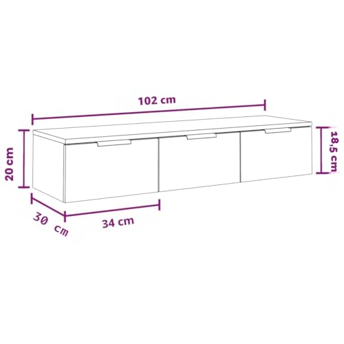 Armoire suspendue gain de place chêne sonoma pour ranger sans encombrer - 4