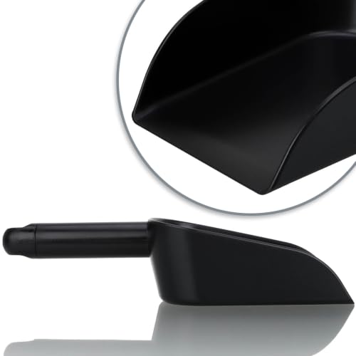 com-four® Kunststoff Schüttschaufel 26,5 cm, Universalschaufel Schwarz