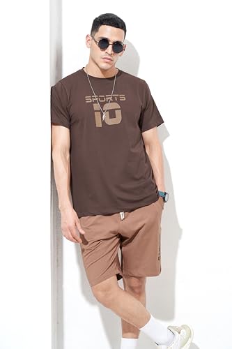 Image of WEET Cotton T-Shirt and Shorts Set for Men,Night Wear for Men,Men's Pyjama Set MCS143