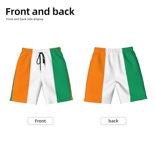 Flag of Cote D'Ivoire Youth Beach Pants, Soft and Breathable, with Drawstring Waist, Suitable for Sports and Leisure.2