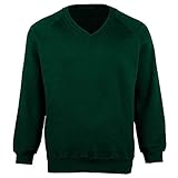 Caractéristiques : sweat pour adultes et enfants, au bureau et à l'école, col en V, manches longues, couleurs unies, coupe décontractée, sweat-shirt, apparence mignonne, sensation de chaleur, à porter au quotidien, léger et confortable, ce sweat-shirt est parfait pour le bureau et l'école.