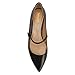 XYD Women Pointed Closed Toe Buckle Strap Flats Slip On Bridal Dress Ballet Style Shoes 4 Black