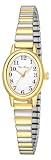 Diaofendi Petite Women's Easy Reader Watch, Analog Women Watch with Stainless Steel Expansion Band, Water Resistant (Two-Tone, M(5.9'-7.5'))