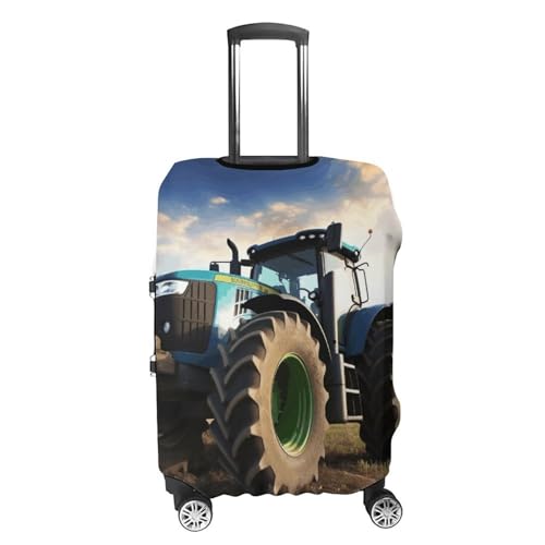 Farm Tractor Luggage Cover, Elastic Luggage Protector Fits 19-32in Suitcases, Washable & Anti-Scratch Suitcase Cover for Men Women XL4