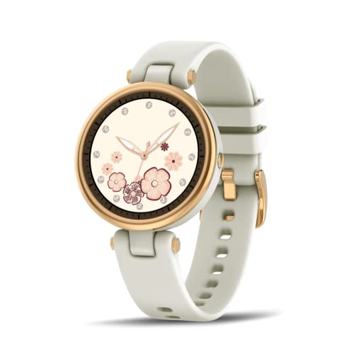 Montre smartwatch femme Paul Edward silicone beige pour le sport et le bureau