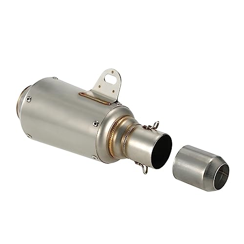 Tuyau d'échappement moto 51mm en inox givré avec réducteur de bruit pour ATV