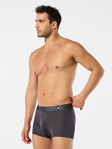 Image of ESSA Men's Ultra-Soft Modal Trunk Underwear | Moisture-Absorption with 4-Way Stretch | Breathable Contour Pouch, Microfiber Waistband with Spandex
