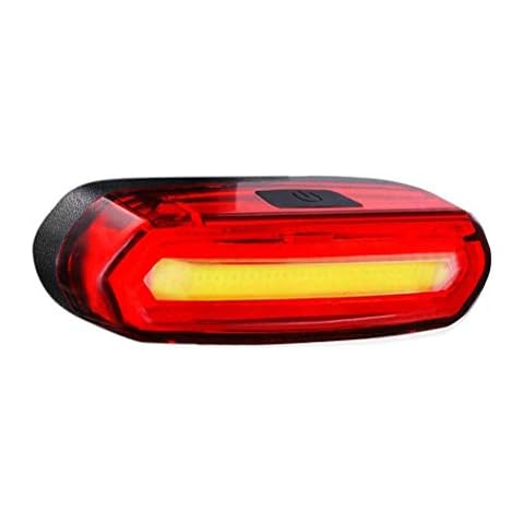 Rvtkak USB recargable bicicleta luz trasera 6 modos advertencia luz impermeable flash Cover