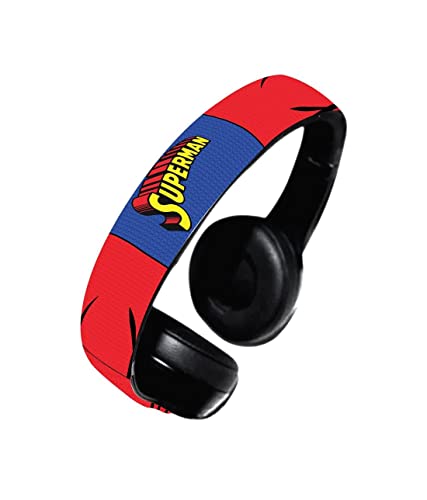 Image of Macmerise Suit up Superman On-Ear Bluetooth Headphone with Upto 10 Hours Playback, FM Radio, SD Card, Soft Padded Ear Cushions and Passive Noise Isolation | Decibel Wireless Headphone