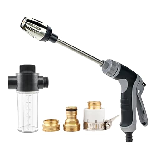 Jetterix Nettoyeur Haute Pression, Pistolet de Nettoyeur Haute Pression Portable avec Buse Multi-Angle pour Voiture, Gouttière, Terrasse, Nettoyage des Vitres (A)