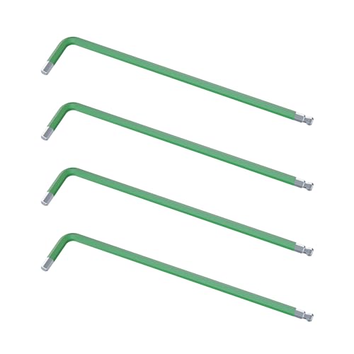 FOCMKEAS 4pcs 3/32 Ball End Hex Key Allen Wrench Green