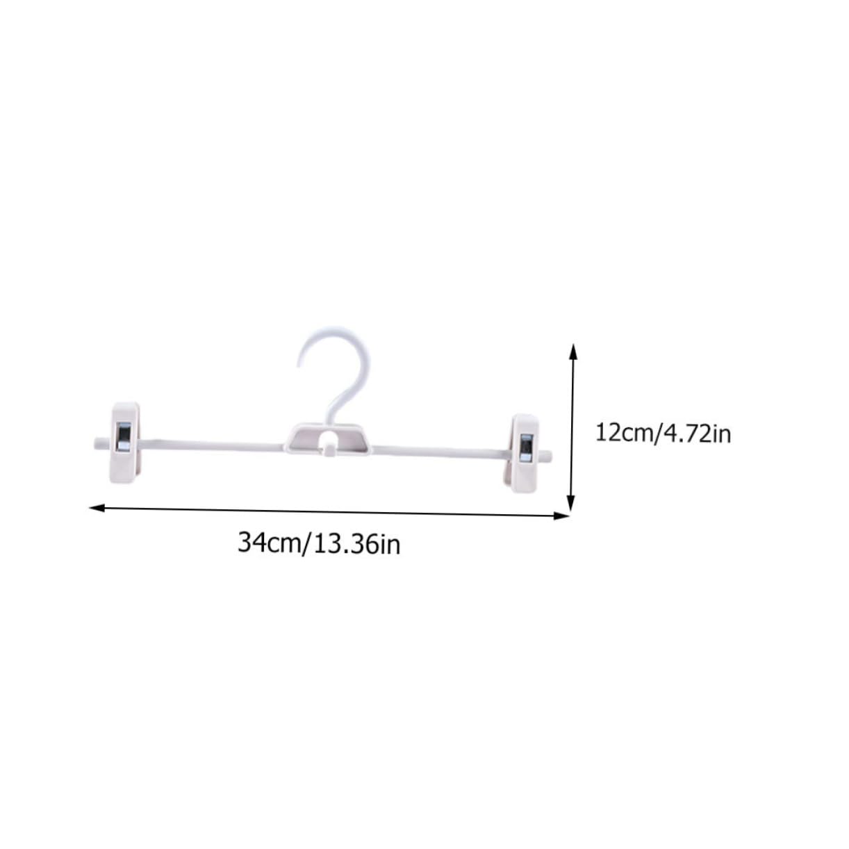 Garneck 10pcs Pants Rack Non- Clip Hanger Tie Rack Hanger Towel Clip Hanger Trouser Hangers Pant Hanger Hook Hanger Underwear Hanger Suit Hanger Underwear Drying Rack Beige Plastic