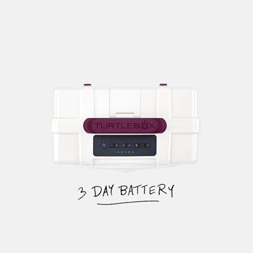 Image of Turtlebox Original Gen 3: Portable Outdoor Bluetooth Speaker - Ultra-Loud (120dB), Waterproof (IP67), Rugged, Impact-Resistant, 3-Day Battery | Party Mode: Unlimited Pairing Stereo, White /Maroon