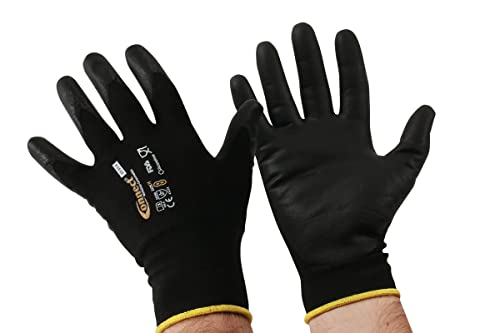 Guantes anticorte para trabajos de mecánica Connect 35374, talla M, juego de 3 pares