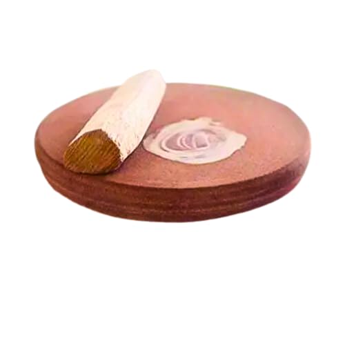 Lakshmi Stores - Sandalwood Rubbing Stone 6 Inches Chandan Rubbing Chakla 1 Pc Natural Grinding Slab for Sandal Paste Preparation Pooja Rituals Ayurveda Skincare Temple Use