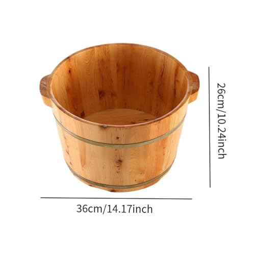 Bañera de madera para pies ecológica cubo grande para pedicura en casa 7