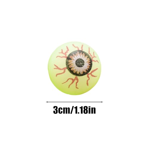Spooky Eyeball Spielzeug – 30 Stück Hüpfbälle für Halloween-Partytüten, Mini Runde Springbälle | Gruseliges Spielzeug für Kinder Günstigkeiten-Dekorationen Klassenzimmer Veranstaltungen Spielpreise