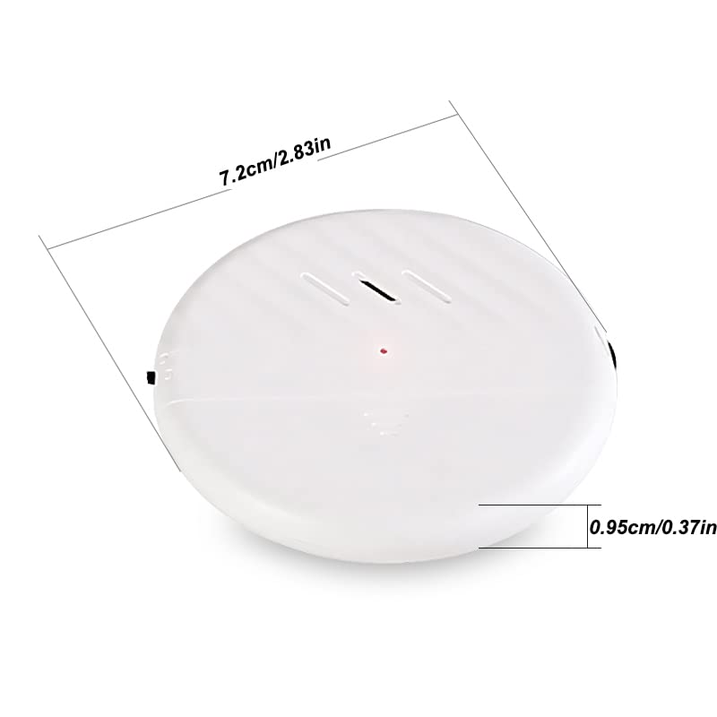 Lancoon Deur Raam Trillingssensor Alarm Wit 4 Packs 125dB Luid Slank Glasbreuk Inbraakdetector met Instelbare Gevoeligheid LED Indicatorlicht voor Thuis Kantoor Beveiliging