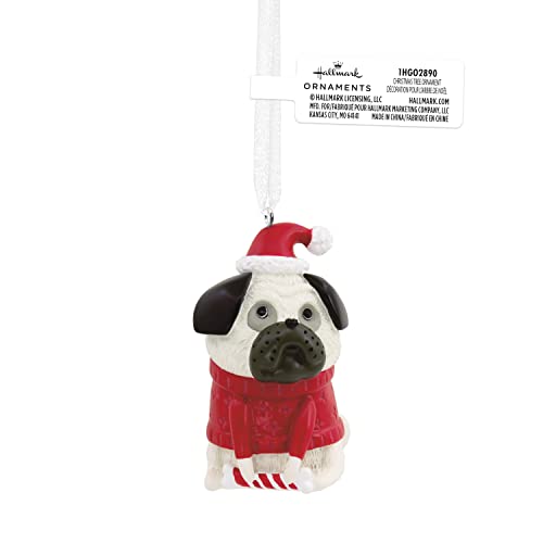 Hallmark Mops Hund im Urlaub Pullover Weihnachten Ornament
