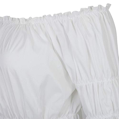 Off the Shoulder Tops for Women Renaissance Pirate Shirt White S - image 5