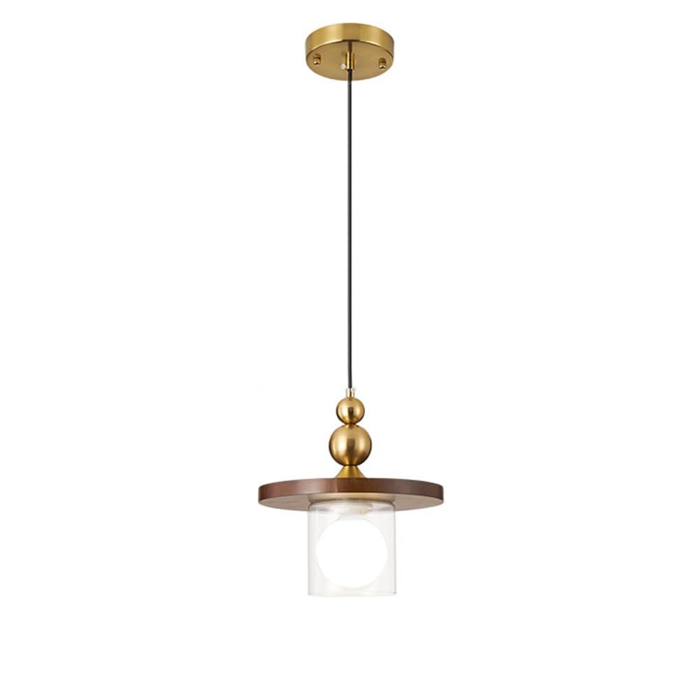 RSZCSMO Medieval Retro LED Bedroom Bedside Chandelier 9.84 Inch Modern Minimalist Living Room Dining Room Glass Chandelier, Suitable for Bar Cafe Hotel, Lighting Fixture.