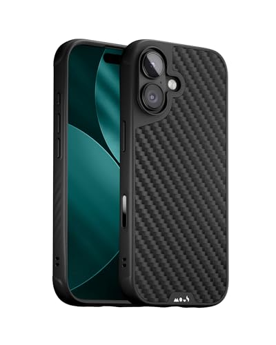 Image of Mous for iPhone 17 Case, Compatible with MagSafe - Limitless - Protective Carbon Fibre Cover for iPhone 17 - Shockproof, Full Camera Protection, Anti-Scratch Back, Black