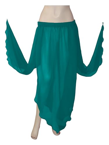 Indian Trendy 36" Long Women's Chiffon Panelled 4 Petal Skirt Tinkerbell Halloween Belly Dance2