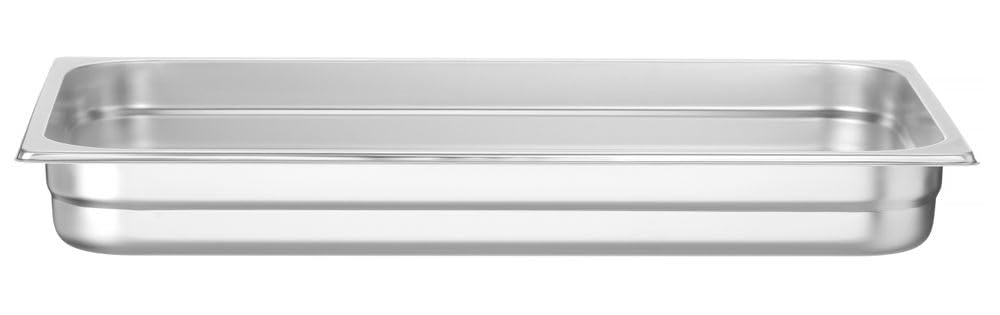 HENDI Contenitore Gastronorm, GN 1/1, resistenza termica -40 °C a 300 °C, compatibile con i forni a convezione, frigoriferi, bagno María, chafing dishes, 9L, 530x325x(H)65mm, acciaio inox 18/10