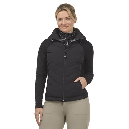 Image of Kerrits Women's EquiTech Quilted Equestrian Jacket - Warm, Flexible, Hooded Horse Riding Jacket with Thermoreflective Liner