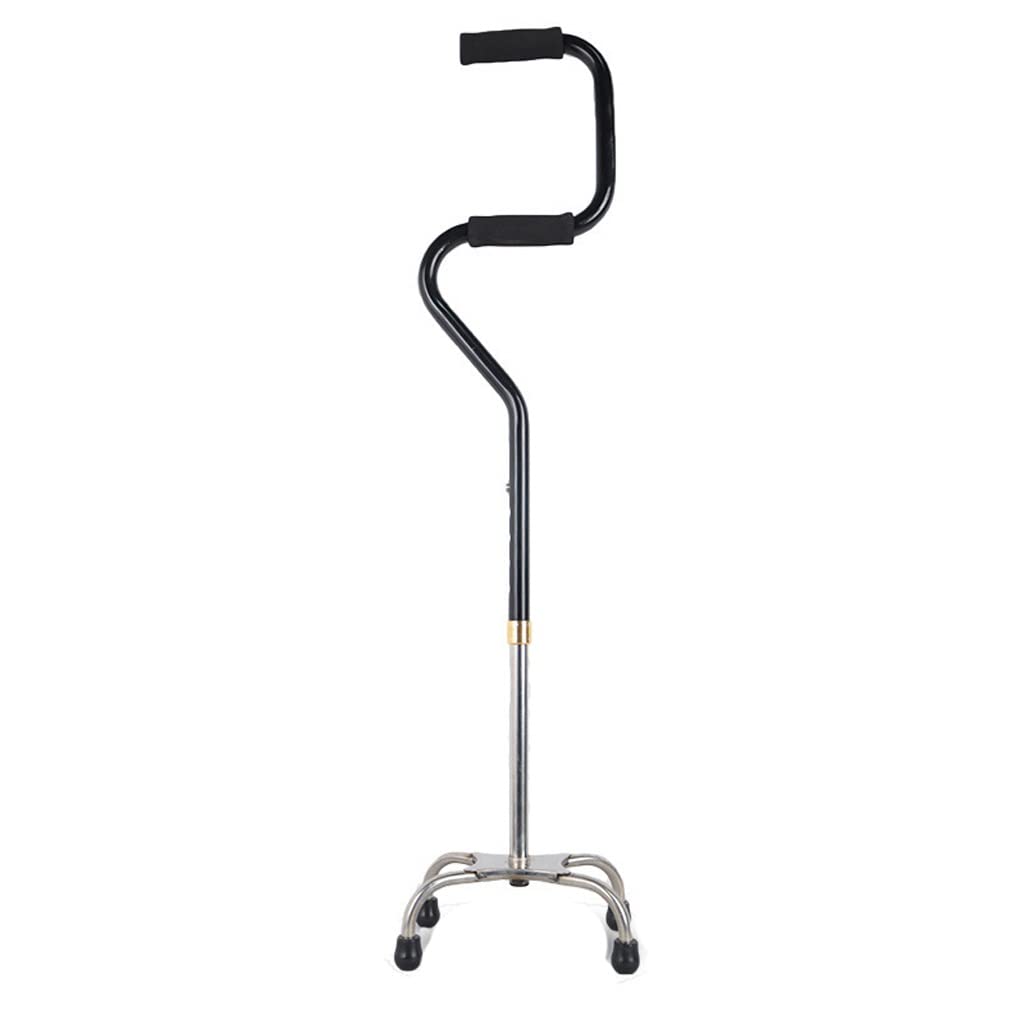 GCX- Muletas for Ancianos, Productos for Ancianos, Mango de Arco, muletas de aleación de Aluminio, bastón telescópico de pie cuadrangular for Ancianos Firma