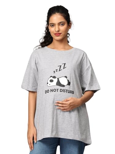 Image of The Mom Store Mom T-Shirt | Cotton | Pre and Post Pregnancy | Quirky Statements | Comfortable | Oversized