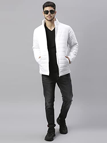 Image of Dennis Lingo Men's Solid Long-Sleeve Regular Fit Puffer Jacket - Waterproof, Lightweight, Casual Winterwear for Men