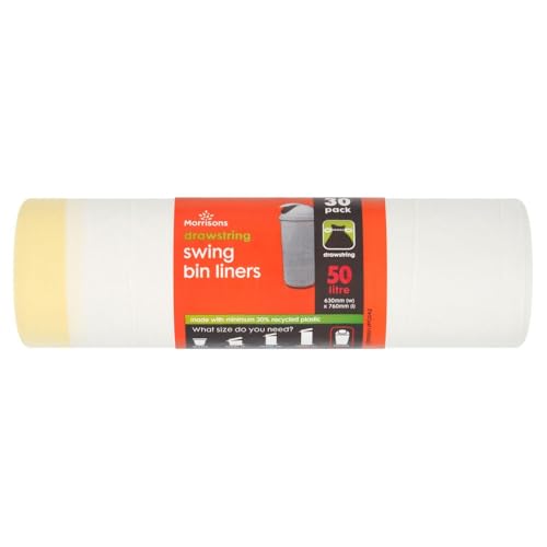Morrisons Drawstring Swing Bin Liners 50l 30pk