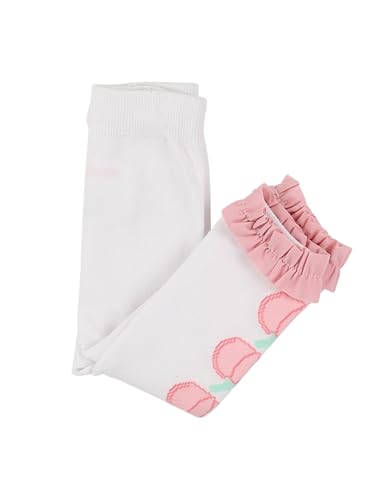 Image of RuffleButts Baby Girls Patterned Footless Ruffled Tights - Ruffle Tights | For Female Infants And Toddlers, Everyday Wear, Special Occasion Outfits, Layering Essential
