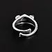 Frog Rings,Personalized Open Adjustable couples rings,Cute Animal wedding bands for women silver